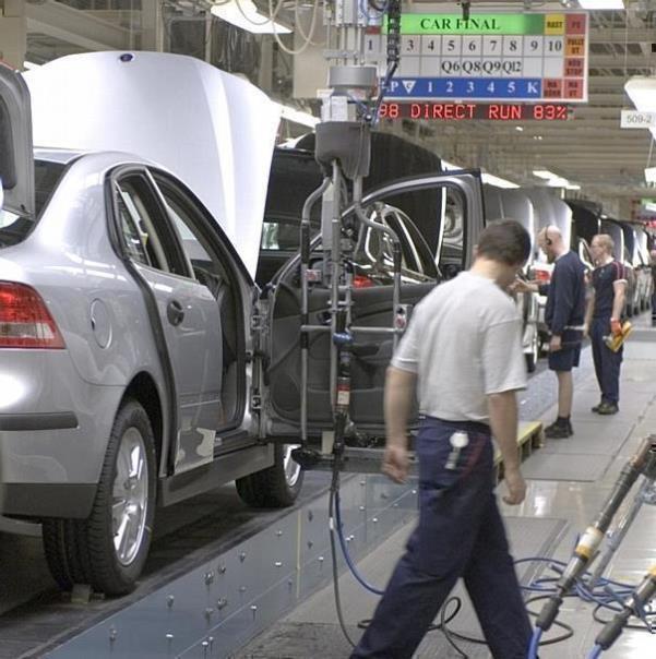 Produktion Saab 9-3.